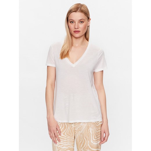 United Colors Of Benetton T-Shirt 3NLHE4249 Biały Regular Fit ze sklepu MODIVO w kategorii Bluzki damskie - zdjęcie 182657036