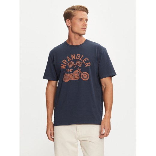 Wrangler T-Shirt Americana 112357436 Granatowy Regular Fit ze sklepu MODIVO w kategorii T-shirty męskie - zdjęcie 182657088
