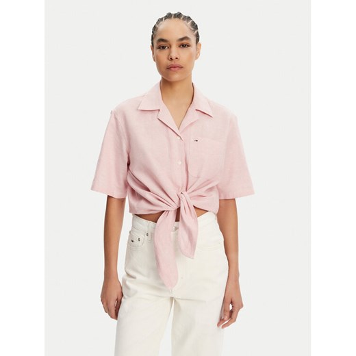 Tommy Jeans Koszula DW0DW20286 Różowy Regular Fit ze sklepu MODIVO w kategorii Koszule damskie - zdjęcie 182657089