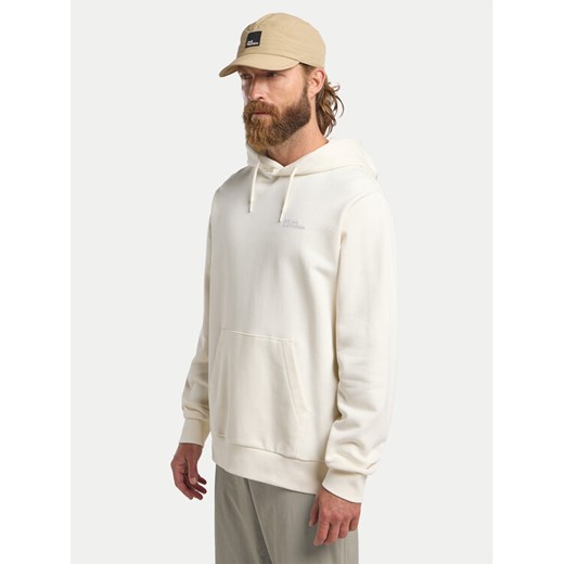 Jack Wolfskin Bluza Essential A63872 Écru Regular Fit ze sklepu MODIVO w kategorii Bluzy męskie - zdjęcie 182657109