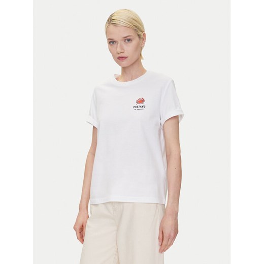 Mustang T-Shirt Monroe 1016513 Biały Relaxed Fit ze sklepu MODIVO w kategorii Bluzki damskie - zdjęcie 182657125