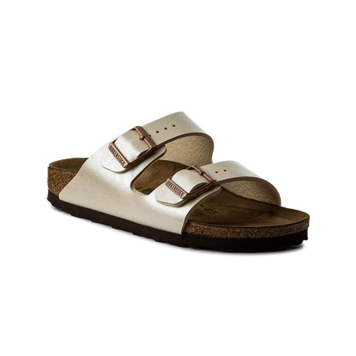 Birkenstock Klapki Arizona Birko-Flor 1009921 Złoty ze sklepu MODIVO w kategorii Klapki damskie - zdjęcie 182657129