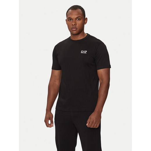 EA7 Emporio Armani T-Shirt 8NPT25 PJVPZ 1200 Czarny Regular Fit ze sklepu MODIVO w kategorii T-shirty męskie - zdjęcie 182657206