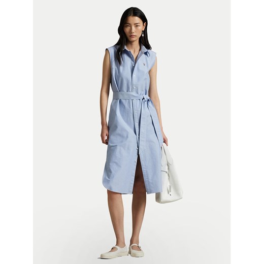 Polo Ralph Lauren Sukienka koszulowa 211965853002 Błękitny Regular Fit ze sklepu MODIVO w kategorii Sukienki - zdjęcie 182657317