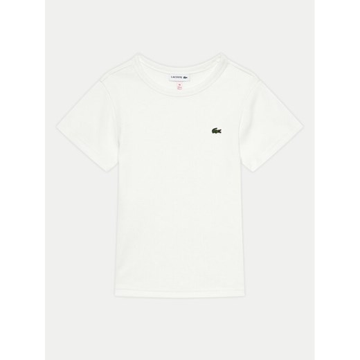 Lacoste T-Shirt TJ7316 Biały Regular Fit ze sklepu MODIVO w kategorii T-shirty chłopięce - zdjęcie 182657338