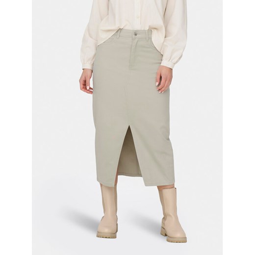 ONLY Spódnica jeansowa Lola 15318146 Beżowy Regular Fit ze sklepu MODIVO w kategorii Spódnice - zdjęcie 182657345