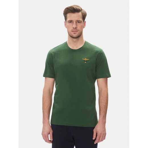 Aeronautica Militare T-Shirt 251TS1580J372 Zielony Regular Fit ze sklepu MODIVO w kategorii T-shirty męskie - zdjęcie 182657387