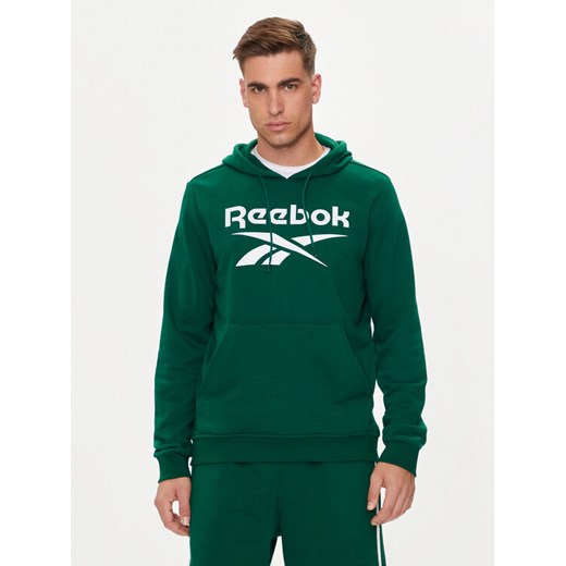 Reebok Bluza Identhlty Big Logo 100076427 Zielony Regular Fit ze sklepu MODIVO w kategorii Bluzy męskie - zdjęcie 182657576