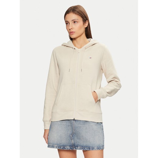 Tommy Jeans Bluza Flag DW0DW19729 Beżowy Regular Fit ze sklepu MODIVO w kategorii Bluzy damskie - zdjęcie 182657589