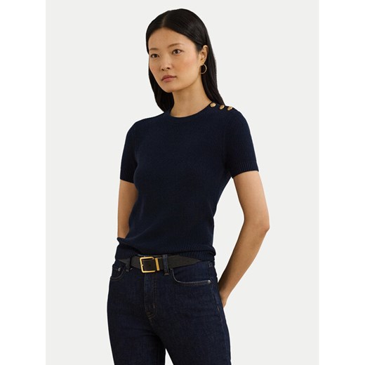 LAUREN RALPH LAUREN Sweter 200957474001 Granatowy Regular Fit ze sklepu MODIVO w kategorii Swetry damskie - zdjęcie 182657776