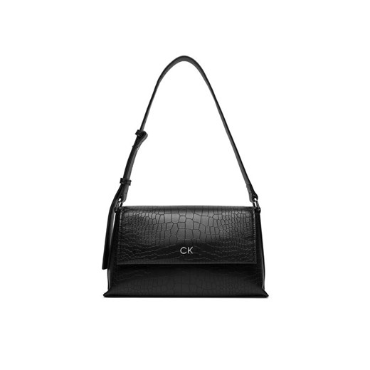 Calvin Klein Torebka Ck Daily Shoulder Bag_Croco K60K612142 Czarny ze sklepu MODIVO w kategorii Listonoszki - zdjęcie 182657845