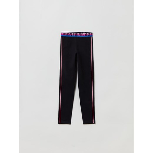 OVS Legginsy 1755717 Czarny Slim Fit ze sklepu MODIVO w kategorii Spodnie dziewczęce - zdjęcie 182657919