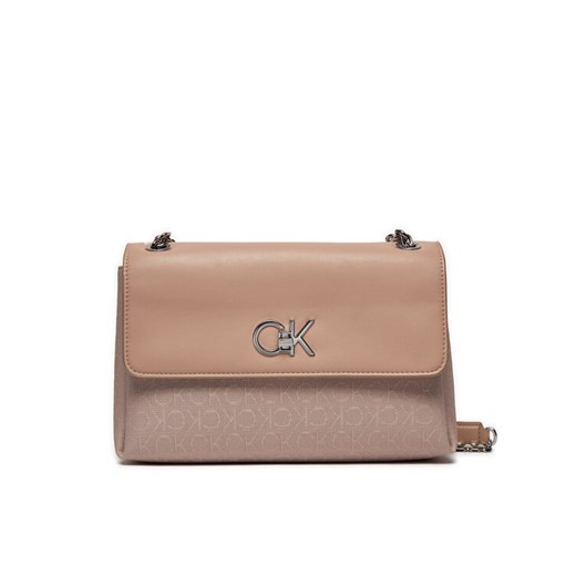 Calvin Klein Torebka Re-Lock K60K611755 Beżowy ze sklepu MODIVO w kategorii Listonoszki - zdjęcie 182658067