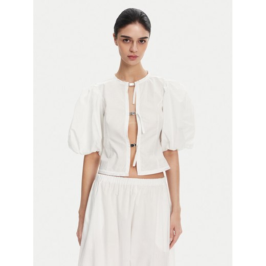 PINKO Bluzka 105185 Biały Regular Fit ze sklepu MODIVO w kategorii Bluzki damskie - zdjęcie 182658077