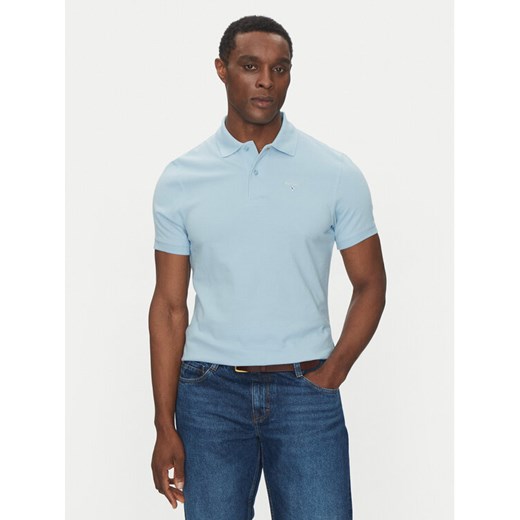 Barbour Polo Original Sports MML0358BL32 Błękitny Tailored Fit ze sklepu MODIVO w kategorii T-shirty męskie - zdjęcie 182658127
