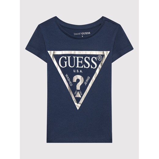 Guess T-Shirt K73I56 K8HM0 Granatowy Regular Fit ze sklepu MODIVO w kategorii T-shirty chłopięce - zdjęcie 182658195