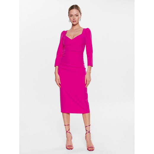Nissa Sukienka codzienna RZ13994 Różowy Slim Fit ze sklepu MODIVO w kategorii Sukienki - zdjęcie 182658266