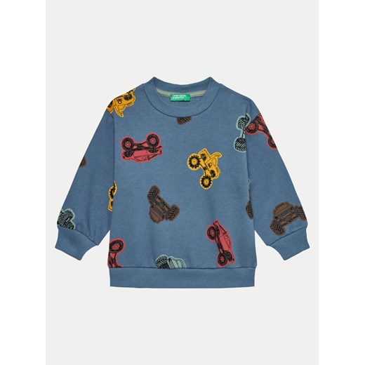 United Colors Of Benetton Bluza 3J4EG10GK Niebieski Regular Fit ze sklepu MODIVO w kategorii Bluzy chłopięce - zdjęcie 182658308