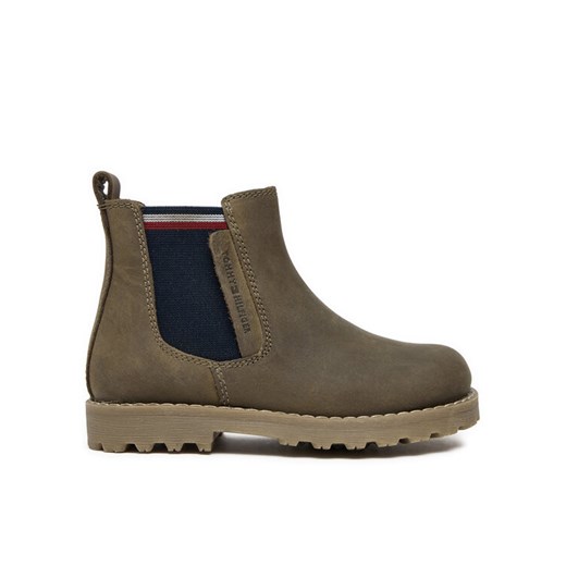 Tommy Hilfiger Trzewiki T1X5-33700-0124 M Zielony ze sklepu MODIVO w kategorii Buty zimowe dziecięce - zdjęcie 182658377