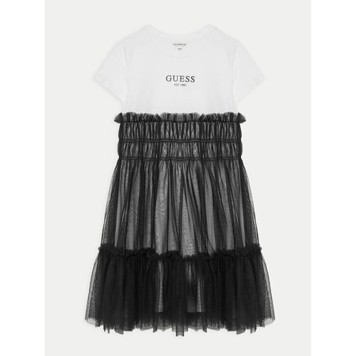 Guess Sukienka codzienna J5RK18 K6YW0 Czarny Regular Fit ze sklepu MODIVO w kategorii Sukienki dziewczęce - zdjęcie 182658427