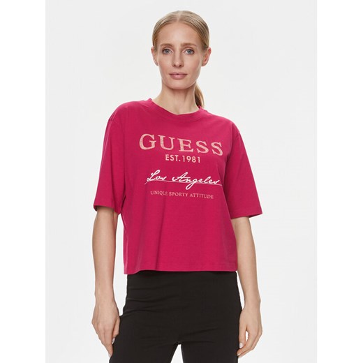 Guess T-Shirt V4RI01 I3Z14 Różowy Boxy Fit Guess XXS MODIVO