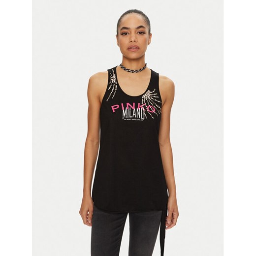 PINKO Top Lesina 103131 A1LV Czarny Regular Fit ze sklepu MODIVO w kategorii Bluzki damskie - zdjęcie 182658455