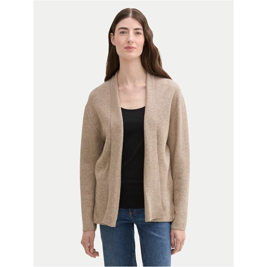 Tom Tailor Kardigan 1042994 Beżowy Regular Fit ze sklepu MODIVO w kategorii Swetry damskie - zdjęcie 182658469