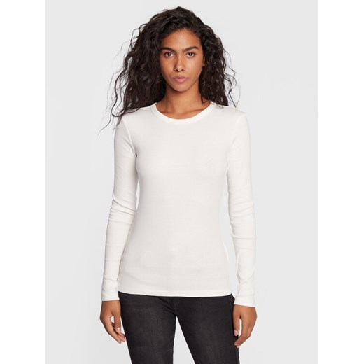 Gina Tricot Bluzka Basic 18863 Écru Regular Fit ze sklepu MODIVO w kategorii Bluzki damskie - zdjęcie 182658485