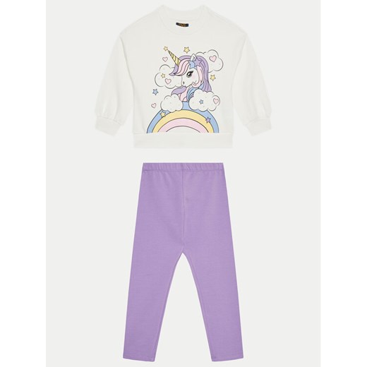 OVS Komplet bluza i legginsy 2122609 Biały Regular Fit ze sklepu MODIVO w kategorii Komplety dziewczęce - zdjęcie 182658486