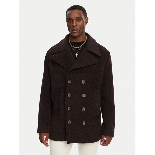 Dolce&Gabbana Płaszcz wełniany G038XT HUMR6 S8231 Brązowy Regular Fit ze sklepu MODIVO w kategorii Płaszcze męskie - zdjęcie 182658677