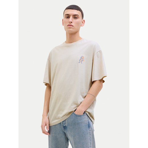 Jack&Jones T-Shirt Charge 12269384 Beżowy Relaxed Fit ze sklepu MODIVO w kategorii T-shirty męskie - zdjęcie 182658756