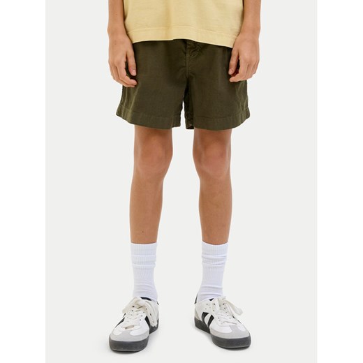 Jack&Jones Junior Szorty materiałowe Jaiden 12275023 Khaki Loose Fit ze sklepu MODIVO w kategorii Spodenki chłopięce - zdjęcie 182658789