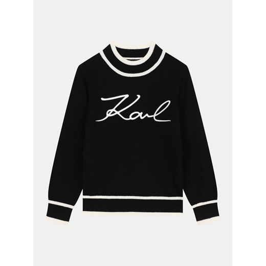 Karl Lagerfeld Kids Sweter Z30218 M Czarny Regular Fit 10Y MODIVO