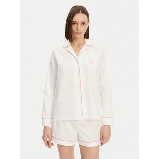 LAUREN RALPH LAUREN Piżama ILN12417 Biały Relaxed Fit ze sklepu MODIVO w kategorii Piżamy damskie - zdjęcie 182658856