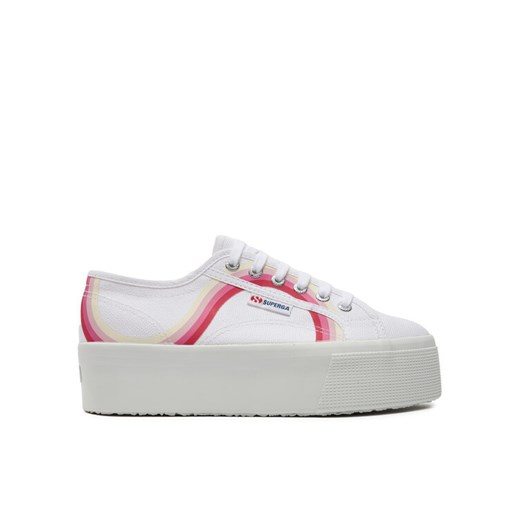 Superga Tenisówki Round Stripes 2790 S4128TW Biały ze sklepu MODIVO w kategorii Trampki damskie - zdjęcie 182658985