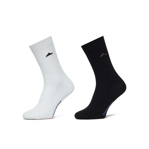 Birkenstock Zestaw 2 par wysokich skarpet unisex Set Cotton Ribbed Socks 1029849 39_41 MODIVO