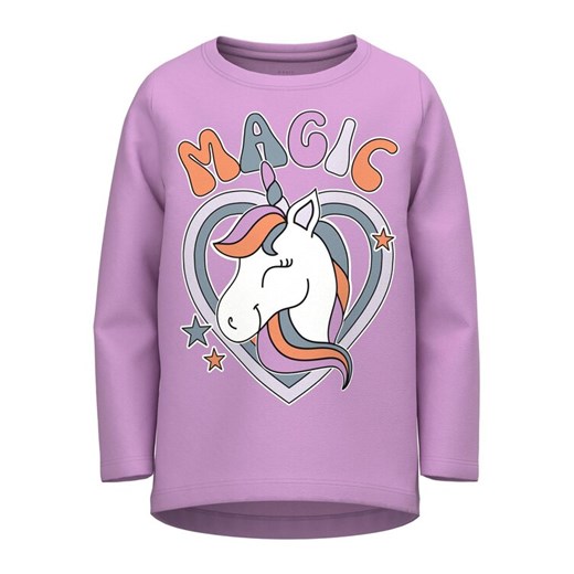NAME IT Bluzka 13218914 Fioletowy Regular Fit ze sklepu MODIVO w kategorii Kaftaniki i bluzki - zdjęcie 182659055