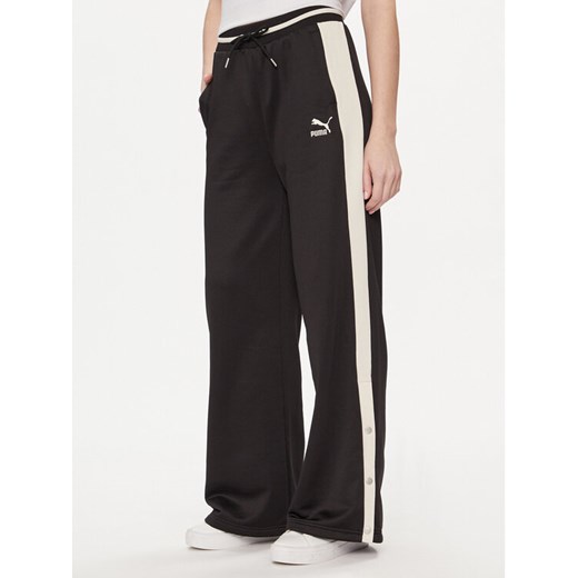 Puma Spodnie dresowe T7 For The Fanbase 625025 Czarny Relaxed Fit ze sklepu MODIVO w kategorii Spodnie damskie - zdjęcie 182659136