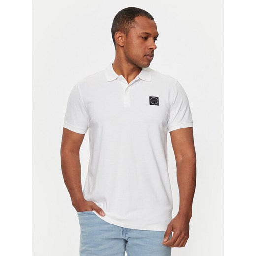Petrol Industries Polo M-1040-POL945 Biały Slim Fit ze sklepu MODIVO w kategorii T-shirty męskie - zdjęcie 182659188