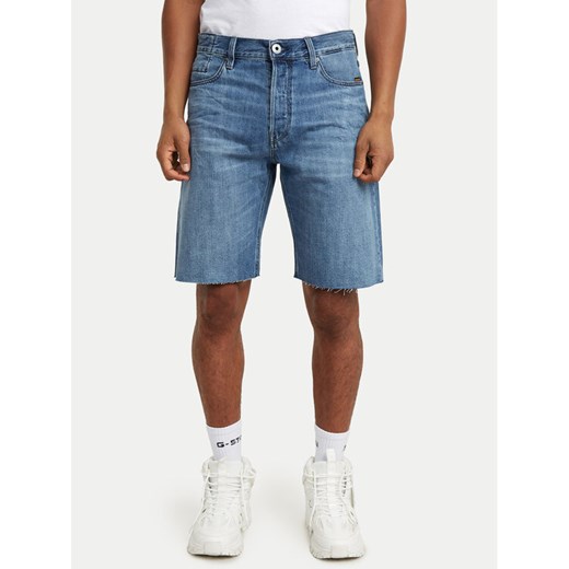 G-Star Raw Szorty jeansowe Dakota D24411-D536-G326 Niebieski Regular Fit ze sklepu MODIVO w kategorii Spodenki męskie - zdjęcie 182659379