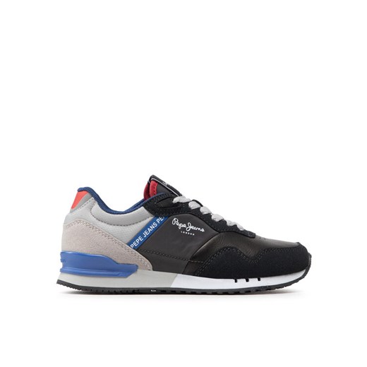 Pepe Jeans Sneakersy London One Cover B PBS30538 Czarny ze sklepu MODIVO w kategorii Buty sportowe dziecięce - zdjęcie 182659395
