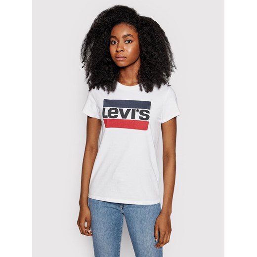 Levi's® T-Shirt The Perfect Graphic Tee 17369-0297 Biały Regular Fit ze sklepu MODIVO w kategorii Bluzki damskie - zdjęcie 182659407