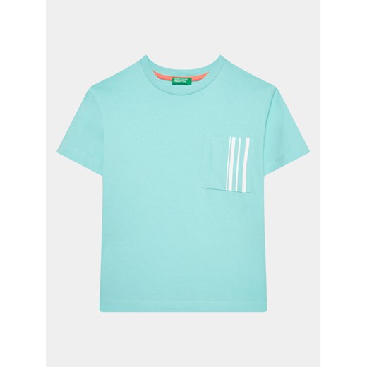 United Colors Of Benetton T-Shirt 3096C10BK Niebieski Regular Fit ze sklepu MODIVO w kategorii T-shirty chłopięce - zdjęcie 182659487