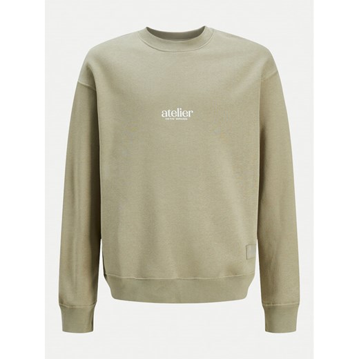 Jack&Jones Junior Bluza Brooklyn Graphic 12263290 Beżowy Relaxed Fit ze sklepu MODIVO w kategorii Bluzy chłopięce - zdjęcie 182659526