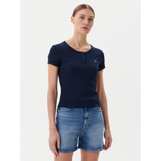 Tommy Jeans T-Shirt DW0DW19502 Granatowy Slim Fit ze sklepu MODIVO w kategorii Bluzki damskie - zdjęcie 182659567