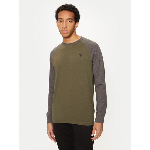 U.S. Polo Assn. Longsleeve MUP1588 Zielony Regular Fit ze sklepu MODIVO w kategorii T-shirty męskie - zdjęcie 182659609