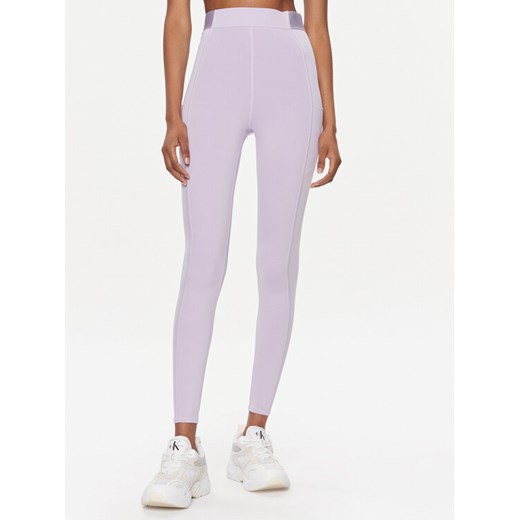 Calvin Klein Performance Legginsy 00GWF3L621 Fioletowy Slim Fit ze sklepu MODIVO w kategorii Spodnie damskie - zdjęcie 182659629