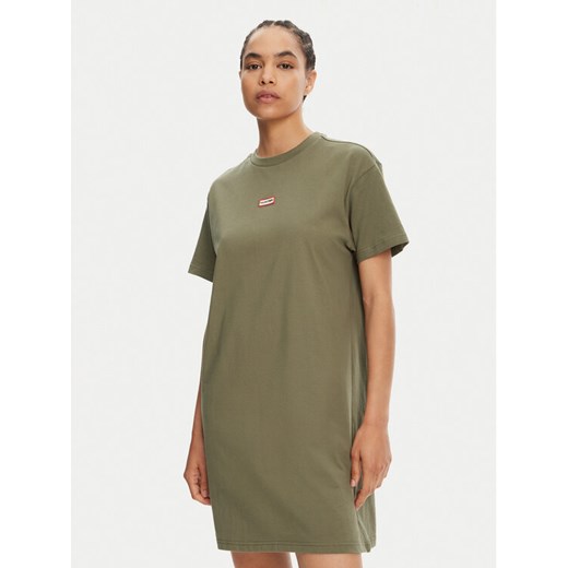 Hunter Sukienka codzienna Carron HARW0055251 Khaki Regular Fit ze sklepu MODIVO w kategorii Sukienki - zdjęcie 182659645