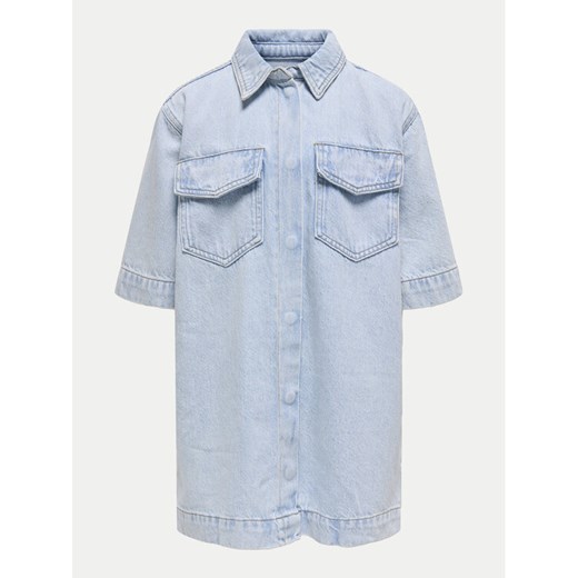 Kids ONLY Sukienka jeansowa Sophie 15344561 Niebieski Oversize ze sklepu MODIVO w kategorii Sukienki dziewczęce - zdjęcie 182659659