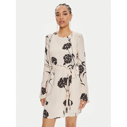 TWINSET Sukienka letnia 241TP2604 Écru Straight Fit ze sklepu MODIVO w kategorii Sukienki - zdjęcie 182659675